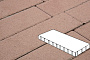 Плитка тротуарная Готика Profi, Плита, коричневый, частичный прокрас, б/ц, 800*400*100 мм