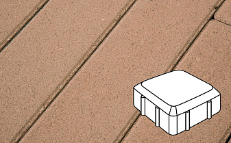 Плитка тротуарная Готика Profi, Старая площадь, оранжевый, частичный прокрас, б/ц, 160*160*60 мм