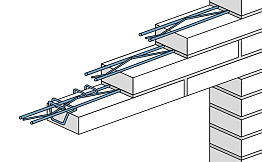 Система Baut для перемычки с горизонтальной кладкой из длинного кирпича