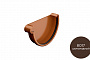 Заглушка желоба левая Galeco система PVC (ПВХ)  шоколад RAL 8017  D 152 (130) мм
