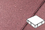 Плитка тротуарная Готика Profi, Квадрат без фаски, красный, частичный прокрас, с/ц, 150*150*100 мм