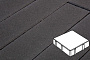 Плитка тротуарная Готика Profi, Квадрат без фаски, черный, частичный прокрас, с/ц, 150*150*100 мм