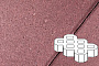 Плитка тротуарная Готика Profi, Экопарковка, красный, частичный прокрас, с/ц, 600*400*100 мм