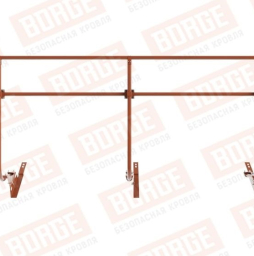 Кровельное ограждение Borge для черепичной кровли оцинкованное RAL 8004, 300*120 см
