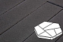 Плитка тротуарная Готика Profi, Полигональ, черный, частичный прокрас, с/ц, 893*780*80 мм