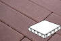 Плитка тротуарная Готика Profi, Квадрат, темно- коричневый, частичный прокрас, с/ц, 400*400*60 мм