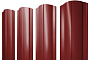Штакетник Круглый фигурный Satin RAL 3011 коричнево-красный