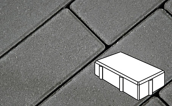 Плитка тротуарная Готика Profi, Брусчатка А.2.П.4, серый, полный прокрас, с/ц, 200*100*40 мм