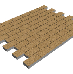 Плитка тротуарная SteinRus Прямоугольник А.6.П.4 Native бежевый, 200*100*40 мм