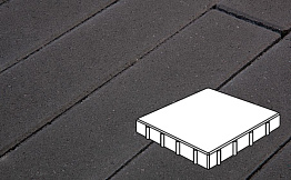 Плитка тротуарная Готика Profi, Квадрат, черный, частичный прокрас, с/ц, 400*400*60 мм