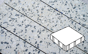 Плитка тротуарная Готика, Granite FINO, Квадрат, Грис Парга, 300*300*60 мм