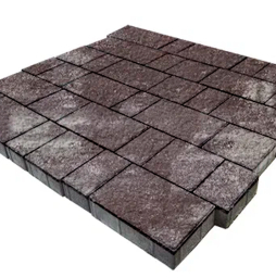 Плитка тротуарная SteinRus Бергамо А.6.Псм.4, Antico, ColorMix Браун, толщина 40 мм