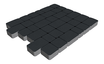 Плитка тротуарная SteinRus Инсбрук Альт Нео, гладкая, черный, толщина 60 мм