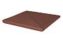 Клинкерная ступень угловая деленная венецианская гладкая King Klinker 03 Natural brown, 330*330*14 мм