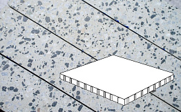 Плитка тротуарная Готика, Granite FINO, Плита, Грис Парга, 1000*1000*100 мм
