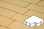 Плитка тротуарная Готика Profi, Калипсо, желтый, частичный прокрас, б/ц, 200*200*60 мм