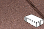 Плитка тротуарная Готика Profi, Брусчатка, оранжевый, частичный прокрас, с/ц, 240*120*70 мм