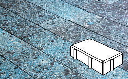 Плитка тротуарная Готика, Granite FINO, Брусчатка В.2.П.8, Азул Бахия, 200*100*80 мм