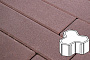 Плитка тротуарная Готика Profi, Шемрок, темно-коричневый, частичный прокрас, с/ц, 200*200*100 мм