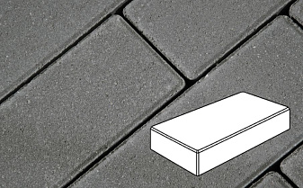 Плитка тротуарная Готика Profi, Картано, серый, полный прокрас, с/ц, 300*150*80 мм