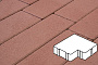 Плитка тротуарная Готика Profi, Калипсо, красный, частичный прокрас, б/ц, 200*200*60 мм