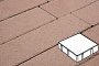 Плитка тротуарная Готика Profi, Квадрат, коричневый, частичный прокрас, б/ц, 150*150*80 мм