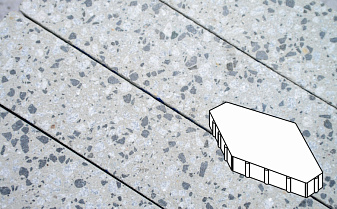 Плитка тротуарная Готика, Granite FINERRO, Зарядье без фаски, Грис Парга, 600*400*100 мм