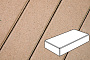 Плитка тротуарная Готика Profi, Картано Гранде, палевый, частичный прокрас, б/ц, 300*200*60 мм