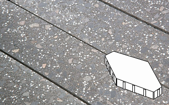 Плитка тротуарная Готика, City Granite FINO, Зарядье, Ильменит, 600*400*100 мм
