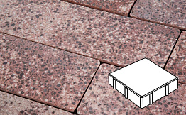 Плитка тротуарная Готика, Granite FINO, Квадрат, Сансет, 200*200*80 мм