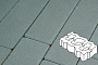 Плитка тротуарная Готика Profi, Газонная решетка, синий, частичный прокрас, с/ц, 450*225*80 мм