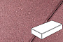 Плитка тротуарная Готика Profi, Картано, красный, частичный прокрас, с/ц, 300*150*60 мм