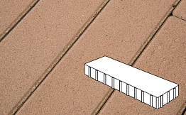 Плитка тротуарная Готика Profi, Плита, оранжевый, частичный прокрас, б/ц, 500*125*100 мм