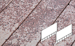 Плитка тротуарная Готика, City Granite FINERRO, Плита AI, Сансет, 700*500*80 мм