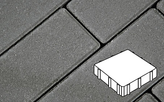 Плитка тротуарная Готика Profi, Квадрат, серый, полный прокрас, с/ц, 300*300*50 мм