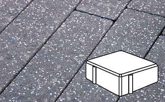 Плитка тротуарная Готика, City Granite FINERRO, Квадрат, Ильменит, 100*100*60 мм