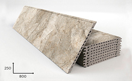 Керамогранитная плита Faveker GA16 для НФС, Rocks Gris, 800*250*18 мм