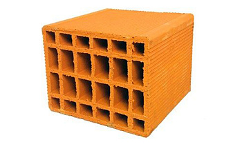 Керамический блок Forati c горизонтальными пустотами, 250*200*250 мм