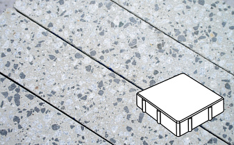 Плита тротуарная Готика Granite FINERRO, квадрат, Грис Парга 150*150*80 мм