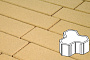 Плитка тротуарная Готика Profi, Шемрок, желтый, частичный прокрас, б/ц, 200*200*100 мм