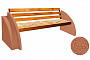 Деревянная скамья с бетонными опорами ВЫБОР СК-6 гранит цвет с пигментом оранжевый 2,3 м