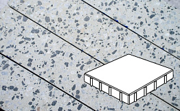 Плитка тротуарная Готика, City Granite FINO, Квадрат, Грис Парга, 400*400*80 мм