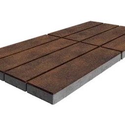 Плитка тротуарная SteinRus, Гранада Б.7.П.8 Native, ColorMix Маренго, 600*200*80 мм