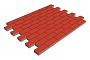 Плитка тротуарная SteinRus Прямоугольник А.6.П.4, гладкая, красный, 200*100*40 мм