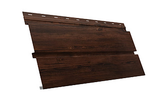 Софит металлический Grand Line Квадро брус без перфорации, сталь 0,45 мм Print Premium, Cherry Wood
