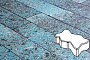 Плитка тротуарная Готика, City Granite FINO, Зигзаг/Волна, Азул Бахия, 225*112,5*60 мм