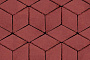Плитка тротуарная SteinRus Полярная звезда Б.5.Ф.8, гладкая, красный, 250*150*60 мм