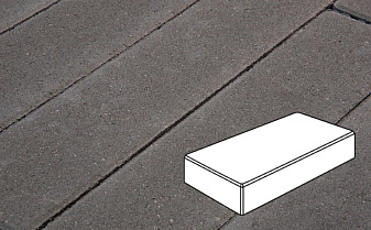 Плитка тротуарная Готика Profi, Картано, темно-серый, частичный прокрас, с/ц, 300*150*60 мм