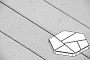 Плитка тротуарная Готика Profi, Полигональ, светло-серый, частичный прокрас, 893*780*80 мм