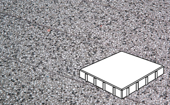 Плитка тротуарная Готика, Granite FINERRO, Квадрат, Белла Уайт, 400*400*100 мм